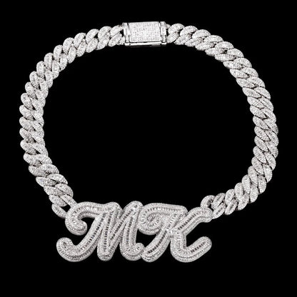 Custom Letter Miami Iced-Out Cuban Chain - 20mm