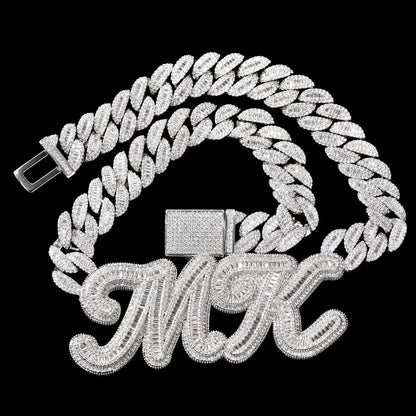 Custom Letter Miami Iced-Out Cuban Chain - 20mm