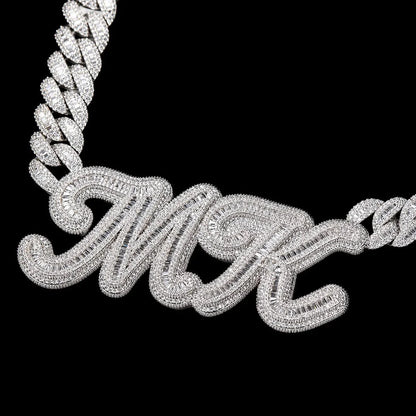 Custom Letter Miami Iced-Out Cuban Chain - 20mm