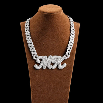 Custom Letter Miami Iced-Out Cuban Chain - 20mm