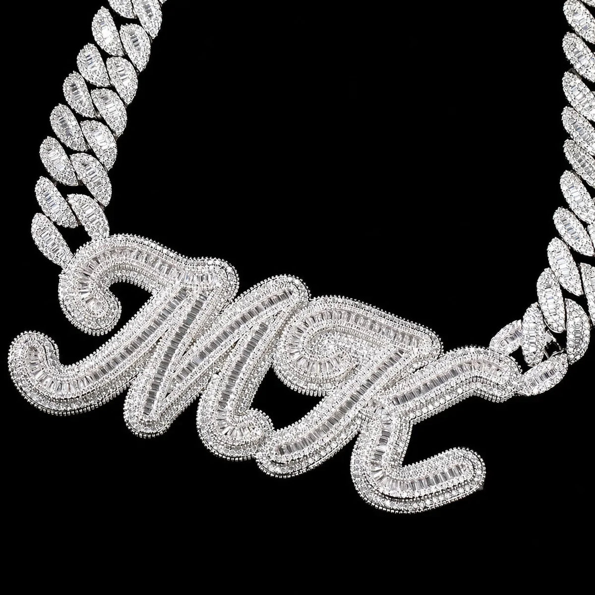 Custom Letter Miami Iced-Out Cuban Chain - 20mm