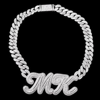 Custom Letter Miami Iced-Out Cuban Chain - 20mm