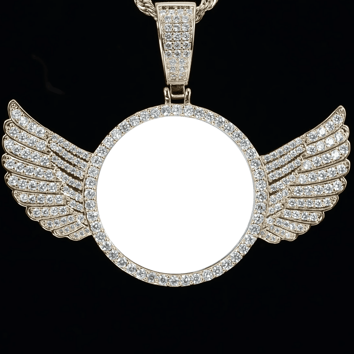 Custom Picture Wings Round Pendant