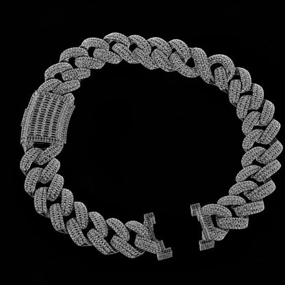 Custom Single-Letter Iced-Out Miami Cuban Chain – 30mm