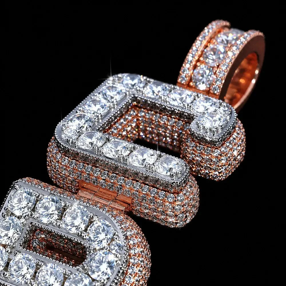 Custom Vertical Diamond-Set Letter Pendant