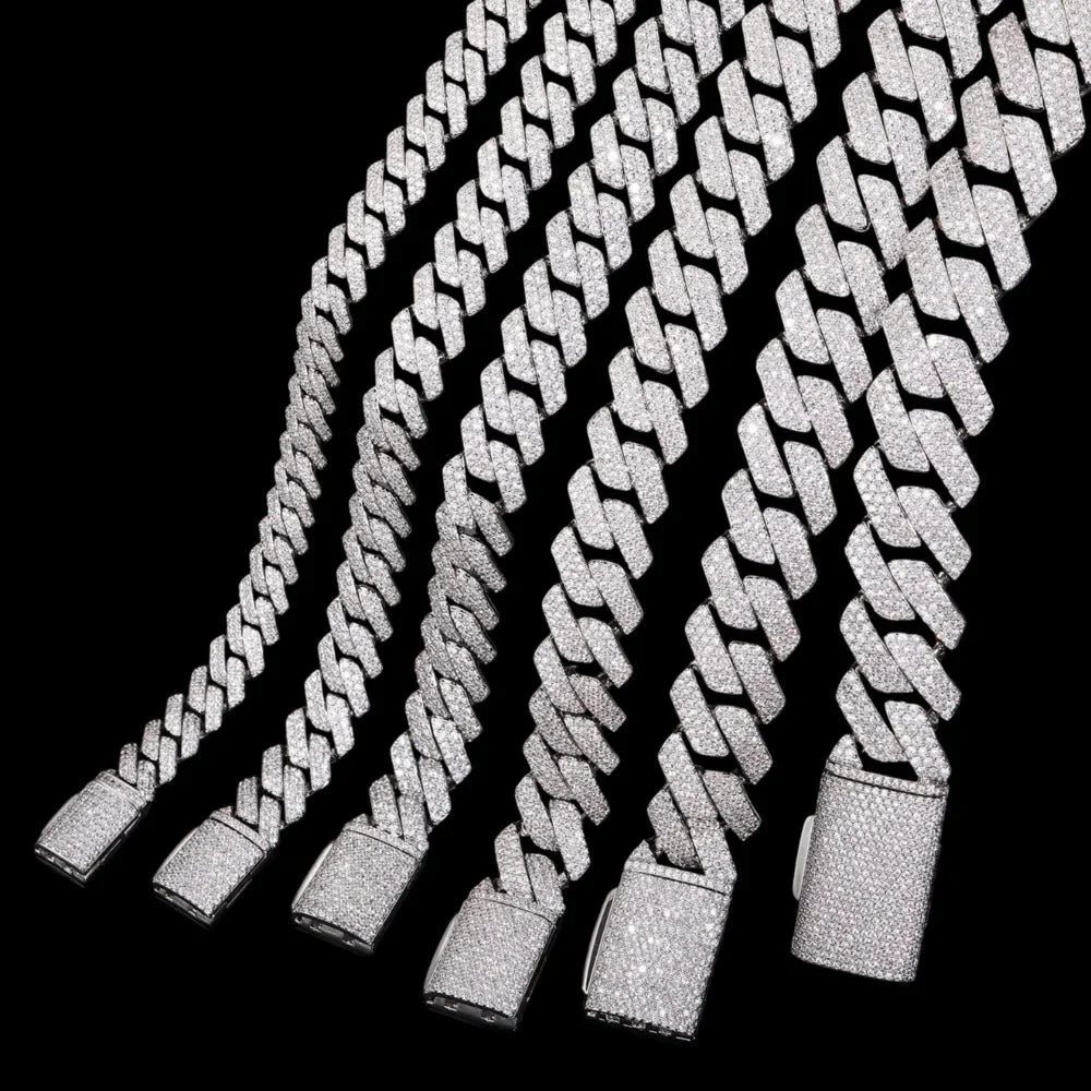 Diamond Prong Iced Cuban Link Chain