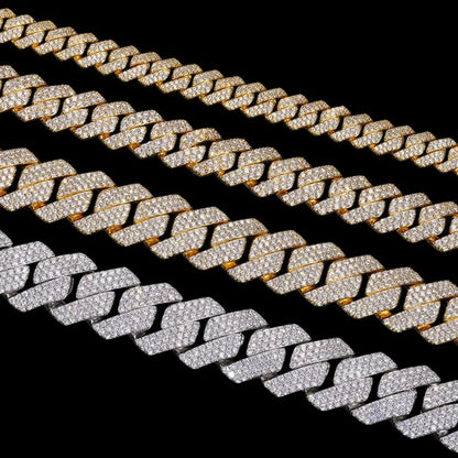 Diamond Prong Iced Cuban Link Chain