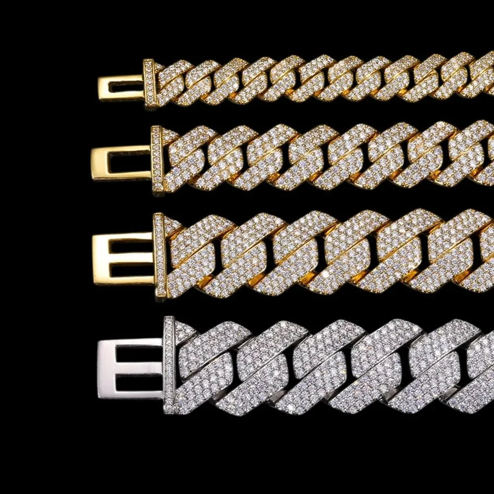 Diamond Prong Iced Cuban Link Chain