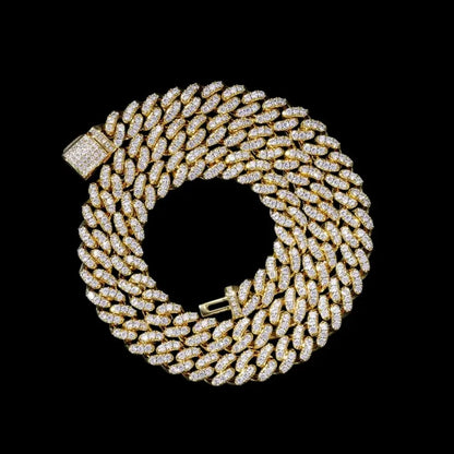 Diamond Prong Iced Cuban Link Chain - 8mm