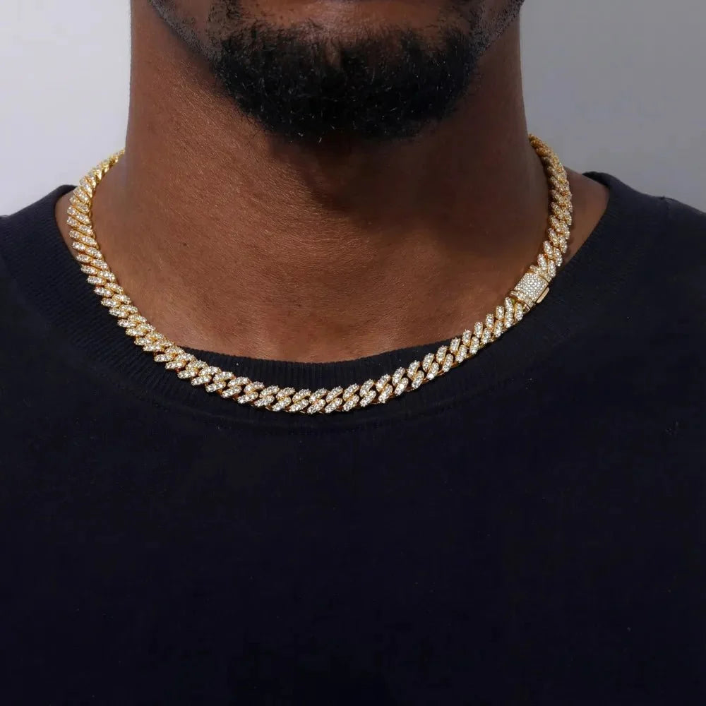 Diamond Prong Iced Cuban Link Chain - 8mm
