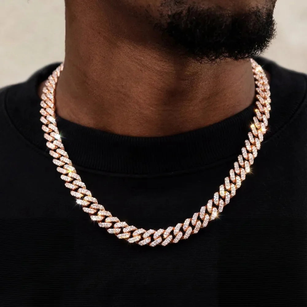 Diamond Prong Iced Cuban Link Chain - 8mm