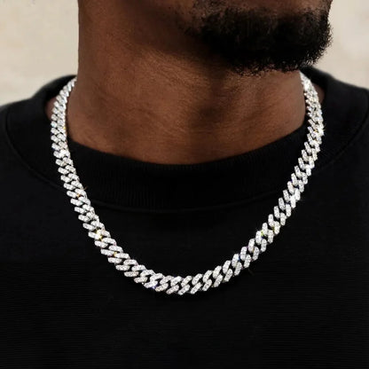 Diamond Prong Iced Cuban Link Chain - 8mm
