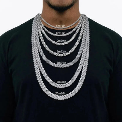 5A Prong Iced Cuban Link Bracelet in Yellow Gold - 14mm