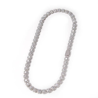 Diamond Square Rock Candy Necklace - 10mm