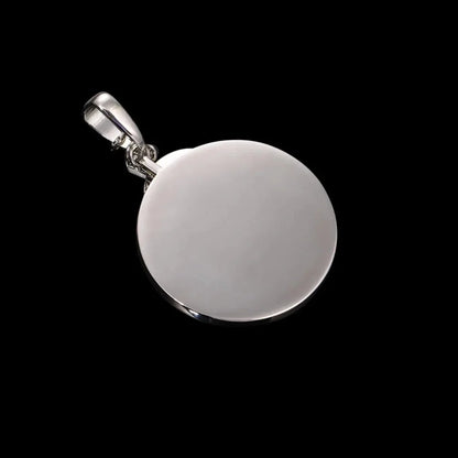 Double Photo Memory Custom Photo Size Round Pendant - 40mm