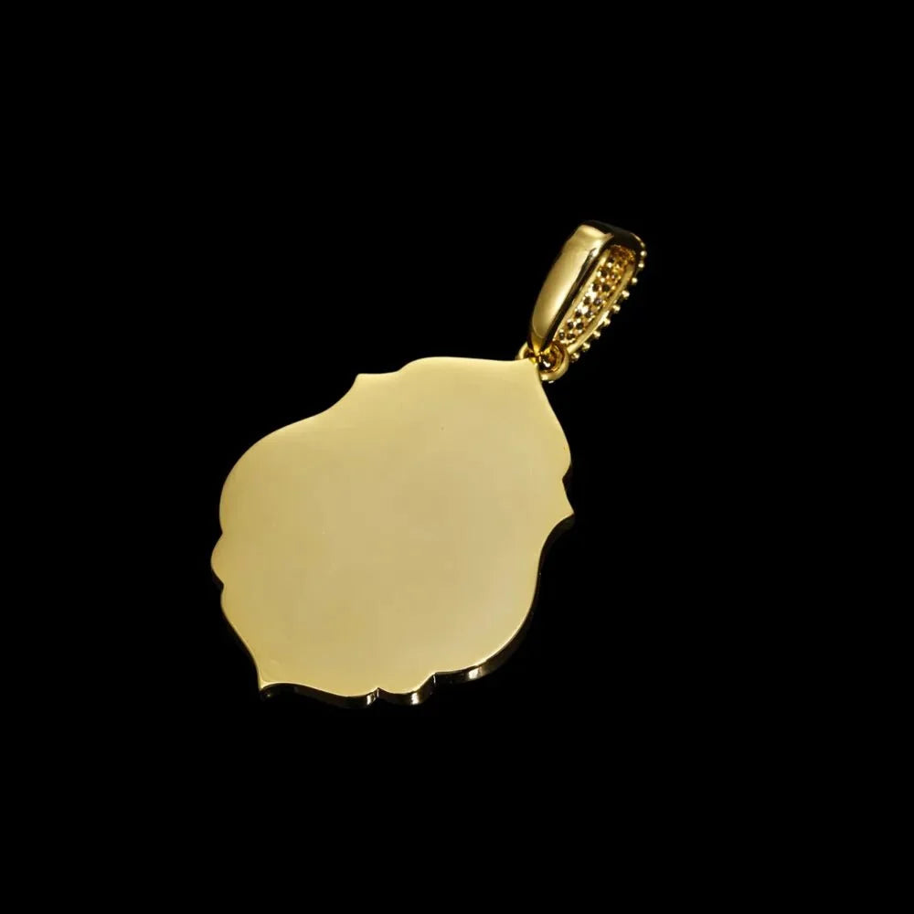 Elegant Classical Memory Photo Oval Pendant - 33mm