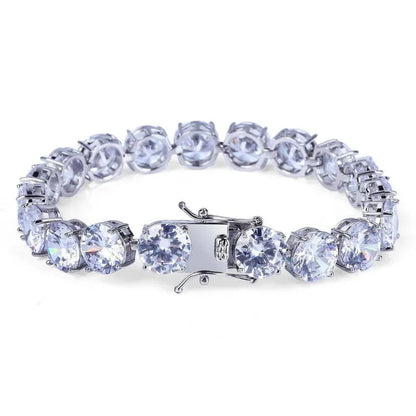 Tennis Bracelet in White Gold - 10mm