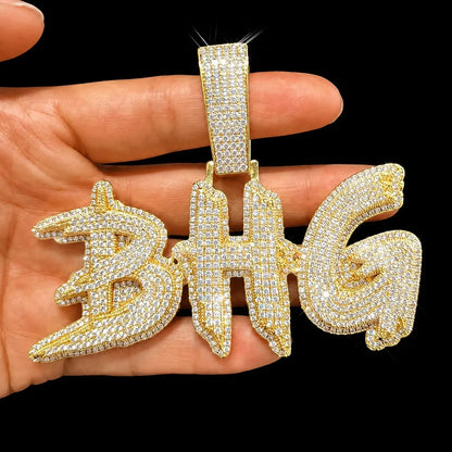 Fully Iced-Out Custom Letter Name Pendant