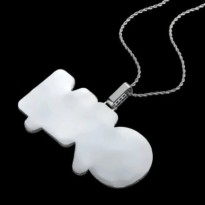 Fully Iced-Out Large Custom Letter Pendant