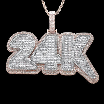 Fully Iced-Out Large Custom Letter Pendant