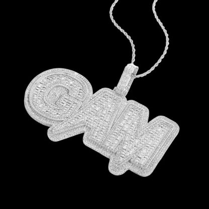 Fully Iced-Out Large Custom Letter Pendant