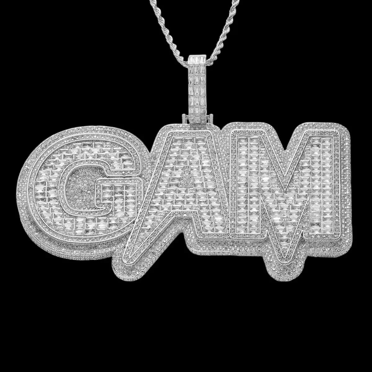 Fully Iced-Out Large Custom Letter Pendant