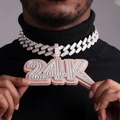 Fully Iced-Out Large Custom Letter Pendant