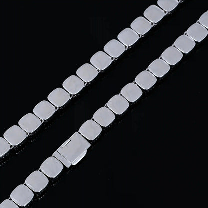 Glacier Clustered Tennis Chain in White Gold