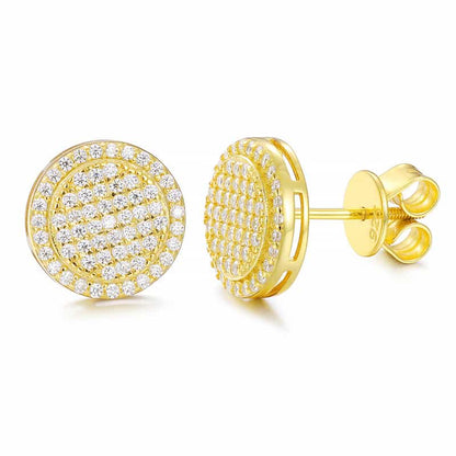 S925 & VVS Moissanite Stud Earring in 18k Gold