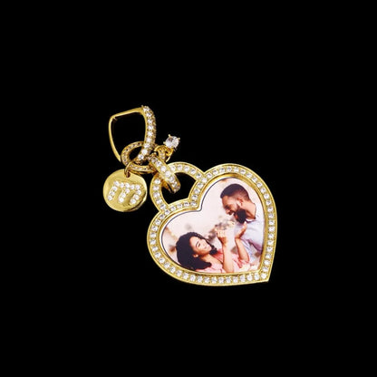 Heartfelt Love Custom Photo Heart Pendant - 35mm