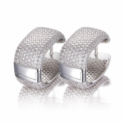 Inspired Micro-Pave Square Diamond EARINGS