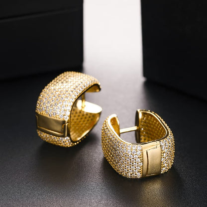 Inspired Micro-Pave Square Diamond EARINGS