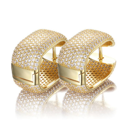 Inspired Micro-Pave Square Diamond EARINGS