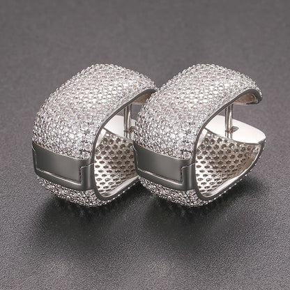 Inspired Micro-Pave Square Diamond EARINGS