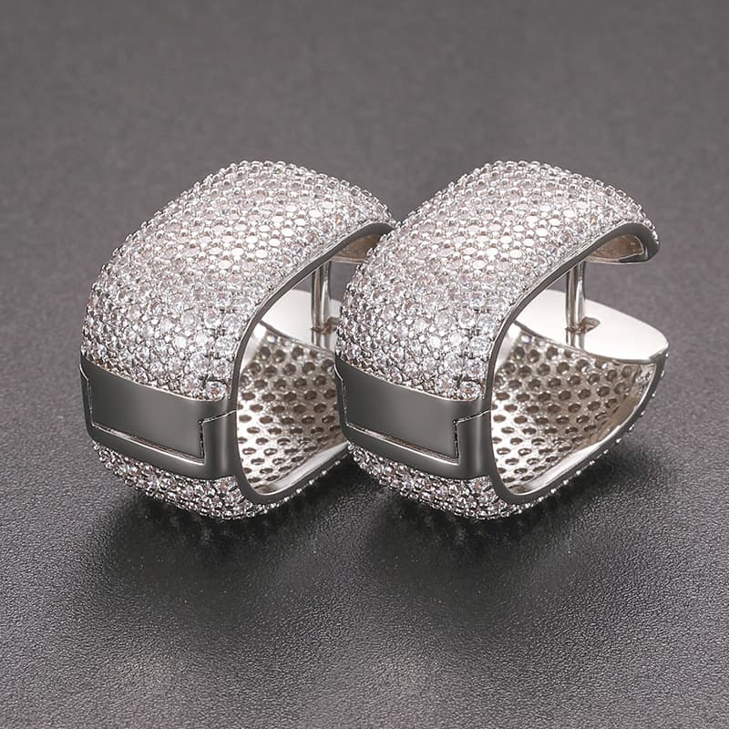 Inspired Micro-Pave Square Diamond EARINGS
