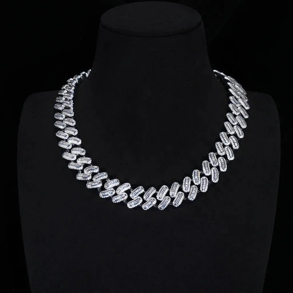 Iced Baguette Cuban Chain - 15mm