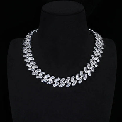 Iced Baguette Cuban Chain - 15mm