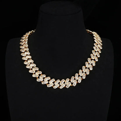 Iced Baguette Cuban Chain - 15mm