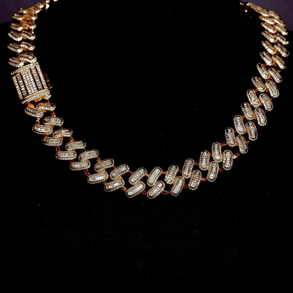 Iced Baguette Cuban Chain - 15mm
