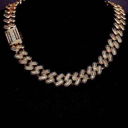 Iced Baguette Cuban Chain - 15mm
