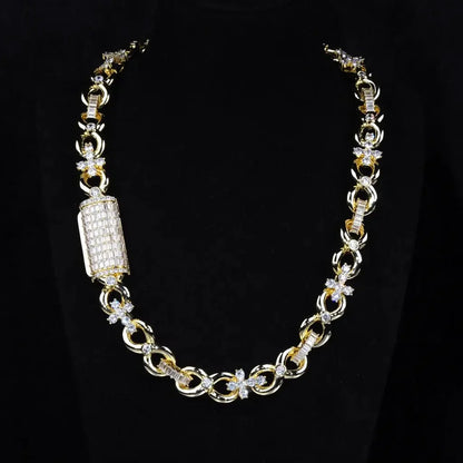 Iced Cross Link Chain - 14mm