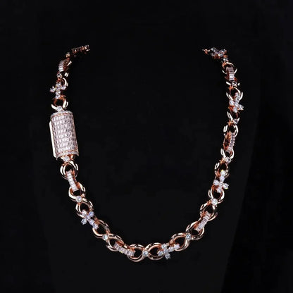 Iced Cross Link Chain - 14mm