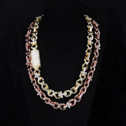 Iced Cross Link Chain - 14mm