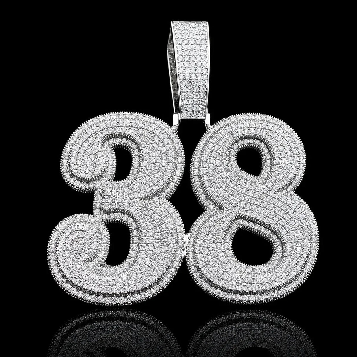 Iced-Out Double-Layer Custom Large Letter Pendant