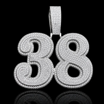Iced-Out Double-Layer Custom Large Letter Pendant