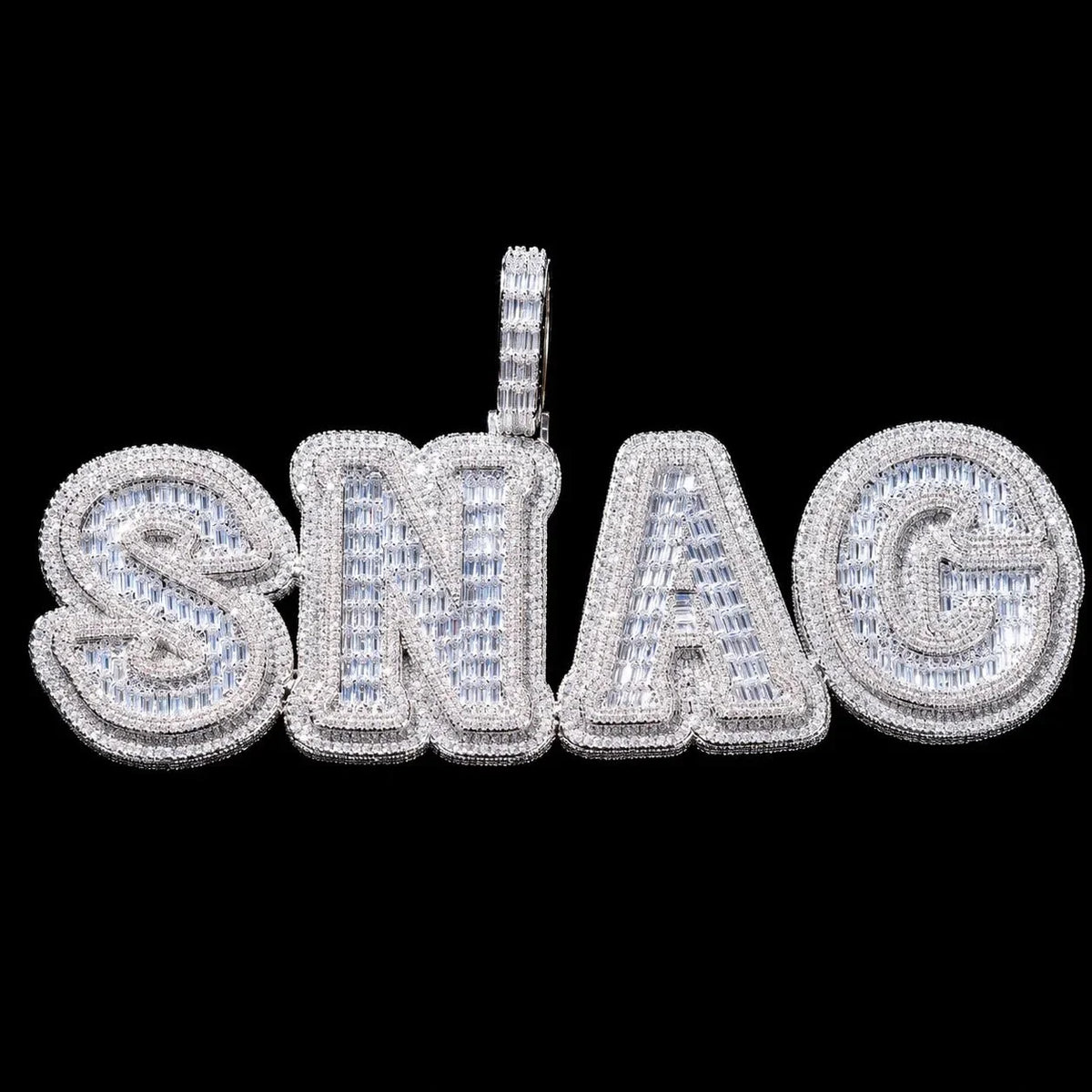 Iced-Out T-Set Diamond Custom Letter Pendant
