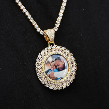 Large 3D Wheat Ear Custom Picture Pendant