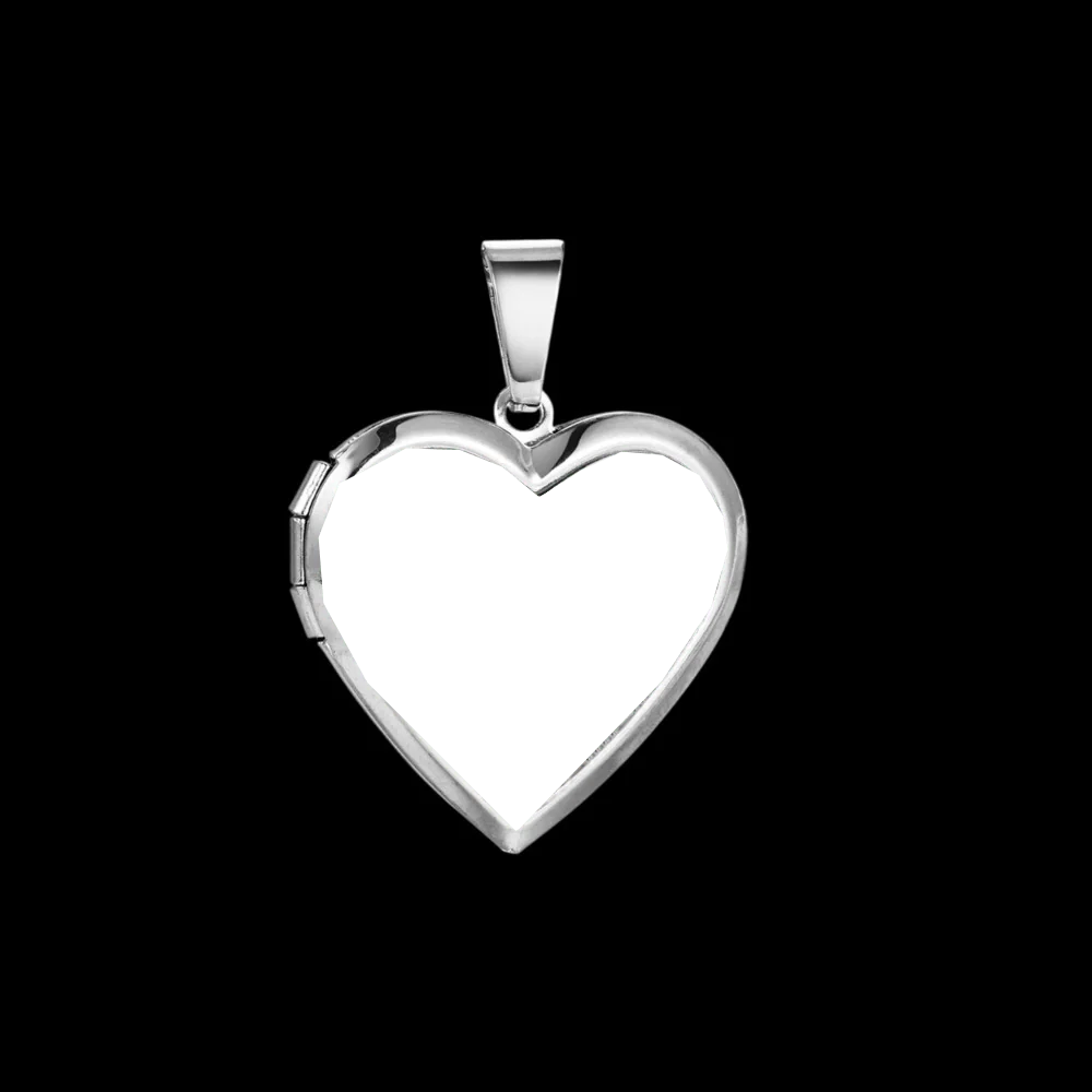 Memorial Engraved Heart-Shaped Custom Photo Pendant - 28mm