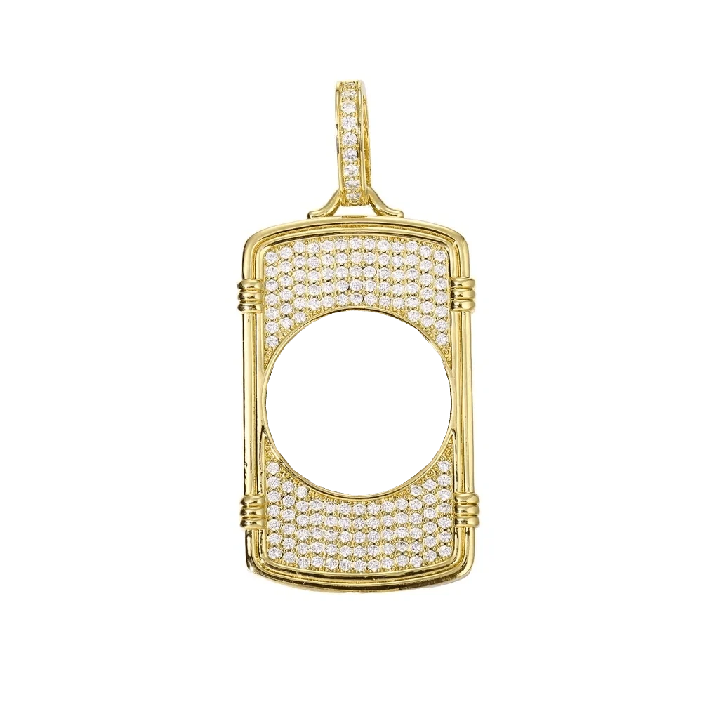 Memory Round Photo Frame Rectangular Pendant - 28mm