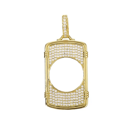Memory Round Photo Frame Rectangular Pendant - 28mm